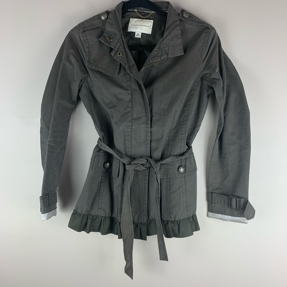 Banana Republic Olive Structured Utility Jacket XS - Picture 2 of 8